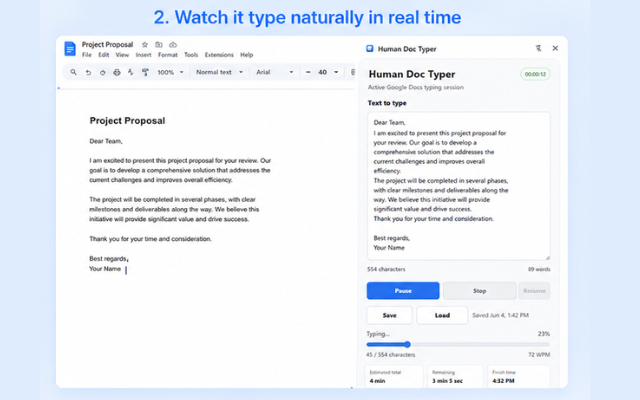HumanDocTyper extension interface
